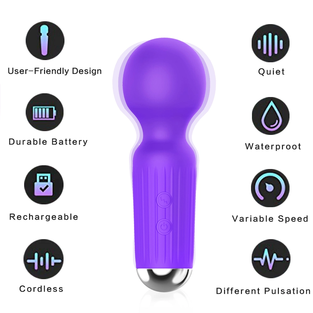 Hot Lovely Dolphin AV Rod Strong Vibrator Wand Massage Sex Toy for Women